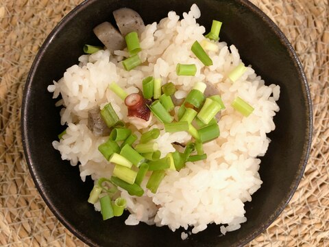 *超簡単*タコとこんにゃくの炊き込みご飯
